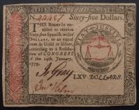 Continental Currency. Jan. 14, 1779 $65.00 PCGS About Unc