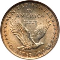 1917 Liberty Standing 25C. Type 1 NGC MS65 FH - 2