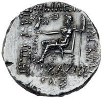 Elymaian Kingdom. Kamnaskires III, with Anzaze. Silver Tetradrachm (16.00 g), ca. 82/1-73/2 BC - 2