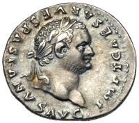 Titus. Silver Denarius (3.05 g), as Caesar, AD 69-79 Choice VF