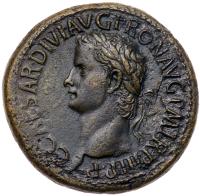 Gaius Caligula. Ã Sestertius (28.42 g), AD 37-41 VF