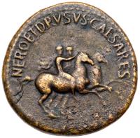 Nero and Drusus, Caesars. Ã Dupondius (14.65 g), died AD 31 and 33 respectively