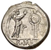 Anonymous. Silver Victoriatus (3.30 g), 211-208 BC Superb EF - 2