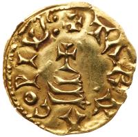 WITHDRAWN - Visigoths in Spain. Gold Tremissis, ND EF - 2