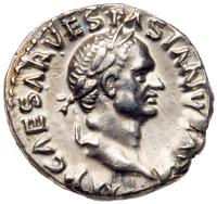 Vespasian. Silver Denarius (3.40 g), AD 69-79 Choice VF