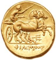 Macedonian Kingdom. Philip II. Gold Stater (8.68 g), 359-336 BC Superb EF - 2