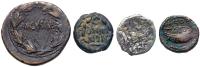 4-Piece lot of Biblical and related bronze coins. - 2