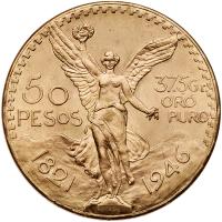 Mexico. 50 Pesos, 1946 Choice Brilliant Unc