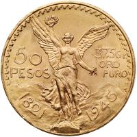 Mexico. 50 Pesos, 1945 Choice Brilliant Unc