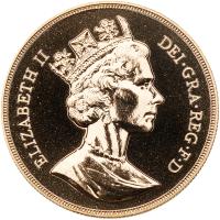 Great Britain. 5 Pounds, 1987 Choice Brilliant Unc