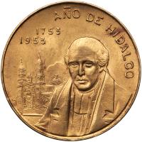 Mexico. Medallic 10 Pesos, 1953 Choice Brilliant Unc