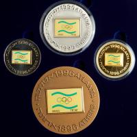 Israel. Atlanta Olympic Games (Flag in Color), State Gold Medal, 1996 ProofLike