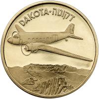 Israel. Dakota, Aircraft that Made History, State Gold Medal, 2002 ProofLike Bri