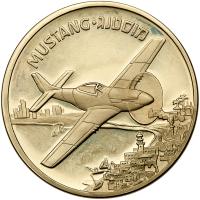 Israel. Mustang, Aircraft that Made History, State Gold Medal, 2002 ProofLike Br