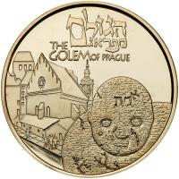 Israel. The Golem of Prague, State Gold Medal ProofLike Brilliant Unc