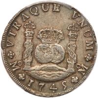 Mexico. 8 Reales, 1745-Mo MF PCGS AU53