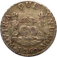 Mexico. 2 Reales, 1762-Mo M PCGS AU50