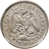 Mexico: Guerrero. 2 Pesos, 1914-GRO NGC MS62 - 2