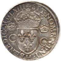 France. Teston, MDLXIII (1563)-H (La Rochelle) 2nd type PCGS AU55 - 2