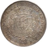 Italian States: Sardinia. 5 Lire, 1829-P (Genoa) PCGS AU55 - 2