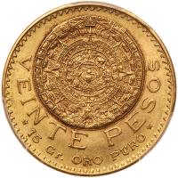 Mexico. 20 Pesos, 1919 PCGS MS63