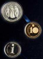 Israel. Gold 10 New Sheqalim plus silver 2 and 1 New Sheqel, 2007 Choice Brillia