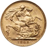 Australia. Sovereign, 1908-P EF - 2