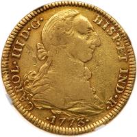 Mexico. 4 Escudos, 1773-Mo FM NGC VF