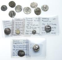 14-piece lot of Different Greek and Parthian Silver Coins