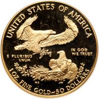 1987-W American Eagle Gem Proof $50 Gold Coin - 2