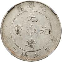 Chinese Provinces: Chihli. Dollar, Year 34 (1908) NGC About Unc - 2