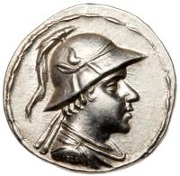 Baktrian Kingdom. Eukratides I. Silver Drachm (4.20 g), ca. 171-145 BC Superb EF