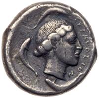 Sicily, Syracuse. Second Democracy. Silver Tetradrachm (16.91 g), 466-405 BC Fin - 2