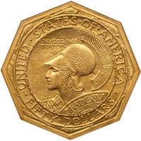 1915-S Panama-Pacific Gold $50 Octagonal NGC MS63