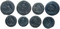 8-Piece lot of large Ptolemaic 2nd Century BC Bronzes - 2