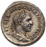 Philip I. Silver Tetradrachm (13.61 g), AD 244-249 EF