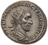 Trajan Decius. Silver Tetradrachm (11.43 g), AD 249-251 EF