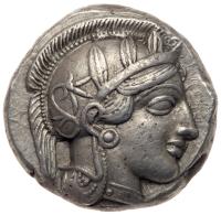 Attica, Athens. Silver Tetradrachm (17.14 g), ca. 454-404 BC EF