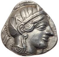 Attica, Athens. Silver Tetradrachm (16.44 g), ca. 454-404 BC Choice VF