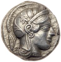 Attica, Athens. Silver Tetradrachm (17.14 g), ca. 454-404 BC Superb EF