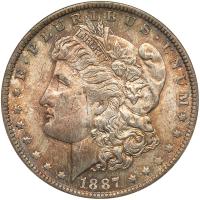 1887/6-O Morgan $1 NGC MS63