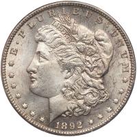 1892 Morgan $1 PCGS MS63