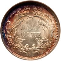 1870 Liberty Seated H10C NGC MS63 - 2