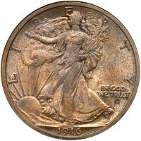 1916-D Liberty Walking 50C NGC MS63