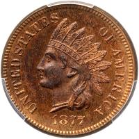 1877 Indian Head 1C PCGS PF64 RB