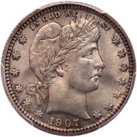 1907 Barber 25C PCGS MS63