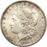 1880-O Morgan $1 MS60 plus