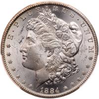 1884-CC Morgan $1 PCGS MS63