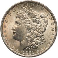 1891 Morgan $1 PCGS MS63