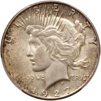 1927-S Peace $1 PCGS AU58